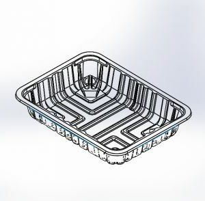 Black/White/Clear Shallow MAP Tray (9 x 7 x 40)