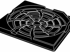 Square Black Cake Base