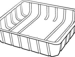 Mushroom punnet container, 200g Small Open Tray