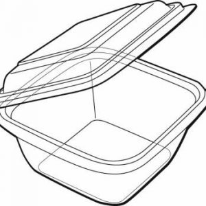 Square Show Bowl 350ml Dome Lid