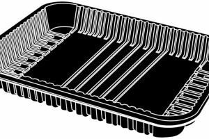 Black/White/Clear Large Tray (11 x 9 x 35)