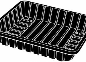 Black/White/Clear Deep Tray (8 x 7 x 40)