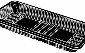 Black/White/Clear Long Tray (11 x 5 x 32)
