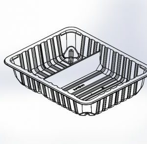 Black/White/Clear Divided Deep MAP Tray (11 x 9 x 60)