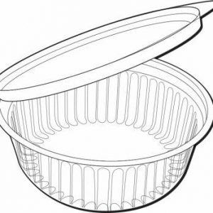 Round Show Bowl 24oz Flat Lid