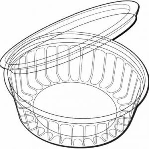 Round Show Bowl 8oz Flat Lid
