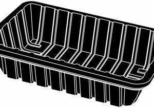 Black/White/Clear Deep Tray (8 x 5 x 50)