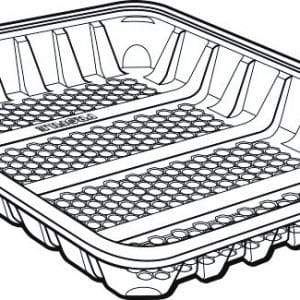 LiquiLoc MRT Recyclable Meat Tray - 14x11