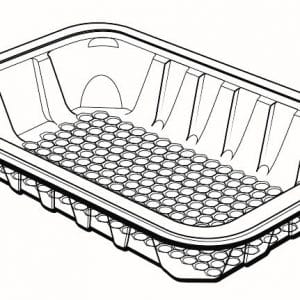 LiquiLoc Recyclable Meat Tray - 7x5